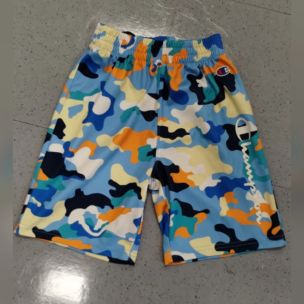-Champion Colorful Camo Street wear Basic Short Boy 7 Authentic athletic wear - Picture 2 of 16